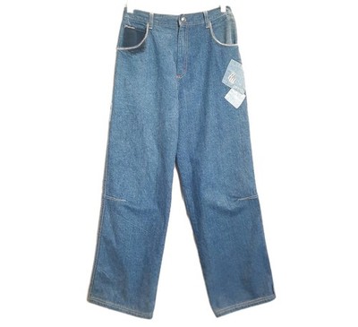 Vtg ROCAWEAR Y2K Baggy Patchwork Jeans 90s Hip Hop Skater Wide Leg Junior Sz 16