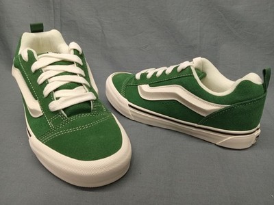 Vans Boys Size 7 Knu Skool Sneakers Stripe White Green VN000D2TGRN NEW IN BOX!