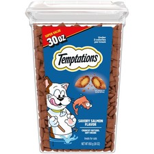 Temptations Classic Crunchy and Soft Cat Treats, Savory Salmon, 30 oz