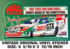 MAC TOOLS JOHN FORCE - VINTAGE ORIGINAL VINYL DECAL STICKER - DRAG RACING