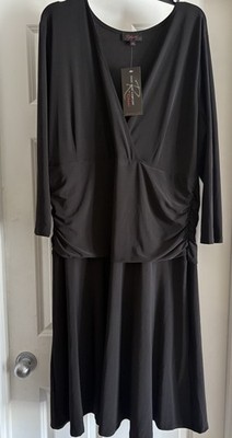 Rekucci Curvy Fit Slimming 3/4 Sleeve Tummy Control Women's Size 24W NWT