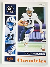 2021 Panini Chronicles Draft Picks Bronze Zach Wilson #4 Rookie RC Jets BYU
