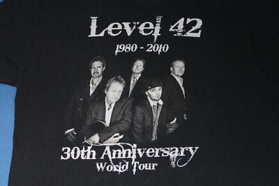 Level 42 Shirt 30th Anniversary World Tour Jazz Funk Band Men's