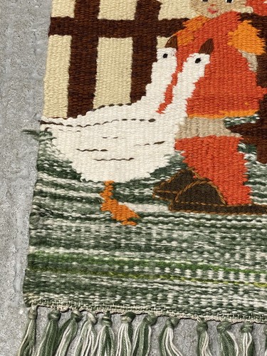 Vintage Traditional Swedish Tapestry wall hanging 54x30cm-200 - Picture 4 of 9