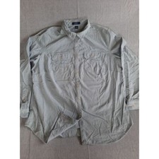 Chaps Women XL Corduroy  Pockets Button Shirt Long Sleeve Pure Cotton Gray