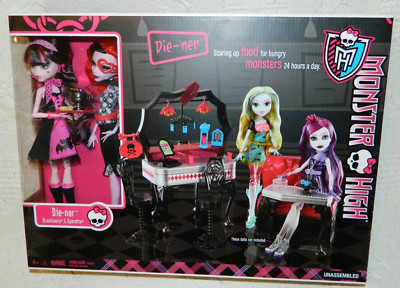 NEW Monster High Die-ner Draculaura & Operetta Dolls Diner Cafe