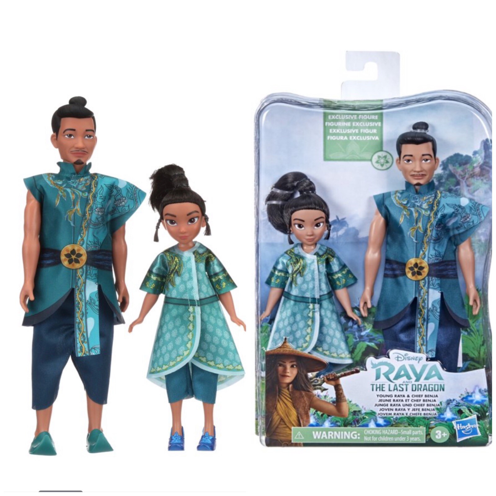 Disney Raya and The Last Dragon Young Raya and Chief Benja Doll Set with Outfits
