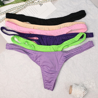 6pack Lot Sexy Women G string Panties Thong Mini Micro Bikini Underwear Intimate