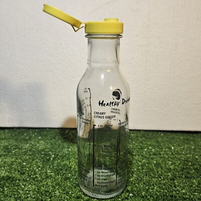 VTG GEMCO Mix, Pour, & Store Marinade Bottle, Glass W/Screw Top Pour Lid, USA