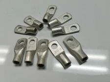 8 GAUGE TINNED COPPER Lug 1/4 10 PK CRIMP TERMINAL CONNECTOR AWG GA CAR PRD