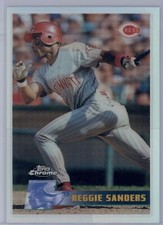 1996 Topps Chrome Reggie Sanders #132 Refractor Cincy Reds SP