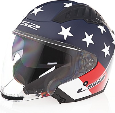 LS2 Copter American Gloss Red White Blue Helmet size X-Large