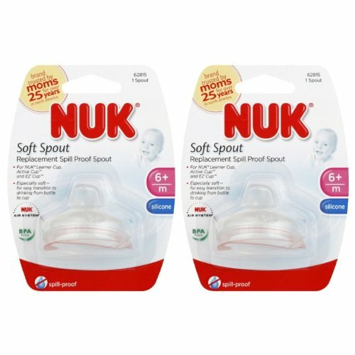 Pack of 4 Nuk Clear Silicone Replacement Soft Spouts 4 Pack Free Shipping