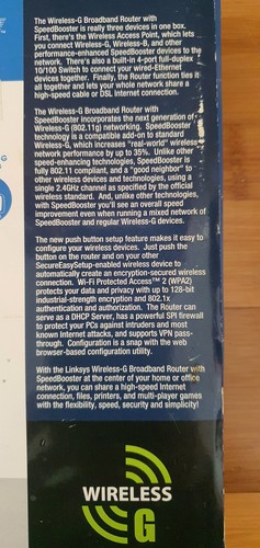 Linksys Wireless-G Broadband Router with Speed Booster WRT54GS v4 - 第 4/24 張圖片