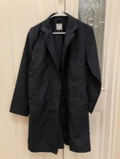 Workrite Nomex Lab Coat, Size Small, FRC, Dark Navy Blue