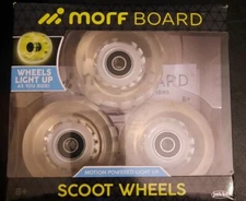 Morf Board Scoot Wheels Lights up, Replaceable pack of 3  