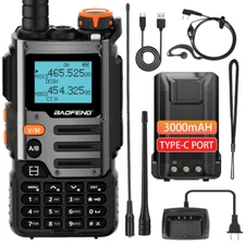  BAOFENG K68 3000mAh Battery Ham Handheld Radio 2-Way Walkie Talkie Earpiece 8W