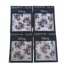 Disney Mickey  Minnie ADULT Face Masks, set of 4