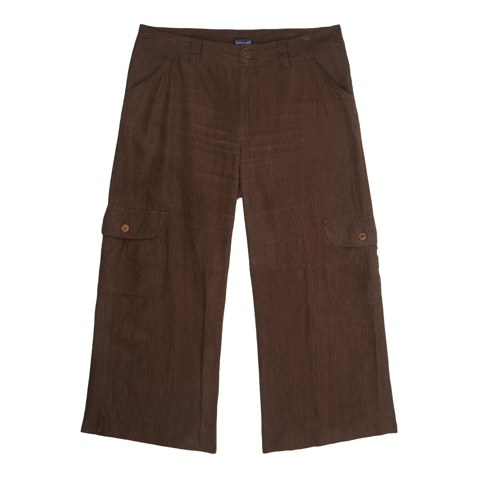 Pantalones de Tamaño Regular Marrón Cáñamo para Mujeres