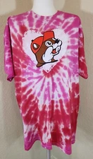 Buc-cees Hot Pink Tye Dye Large Valentine-'s Day T Shirt Short Sleeve