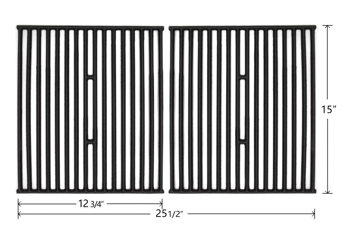Votenli C6436B2-Pack 15" Cast Iron Cooking Grid Grates Replacement for Broil-...