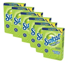 Sunkist Soda Lemon Lime Singles To Go Drink Mix, 0.53 OZ,  6 Pack 36 Sticks