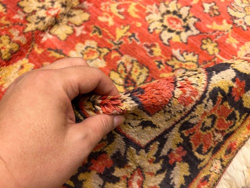 COLLECTORS PIECE Vintage Natural Pure 100% Silk Khotan Chinese Yarqandi Carpet - Picture 7 of 10