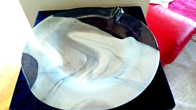 Großer schwere Glas Schale - RICHARTZ ART - signiert -Breite 26 cm -0,9 kg