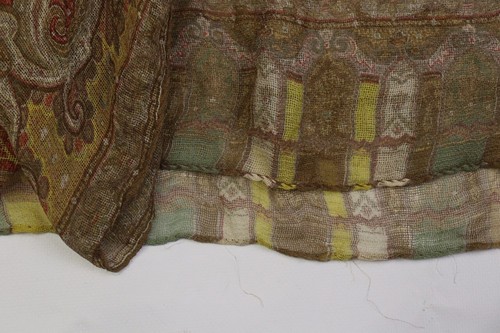 Sciarpa ETRO piegata verde e rossa 100% seta geometrica casual leggera bohemien - Foto 2 di 9