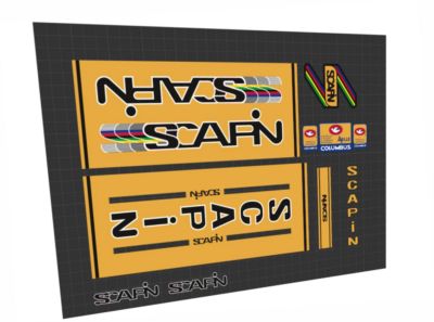 SCAPIN CLASSIC 1980s FRAME DECAL SET  GOLD