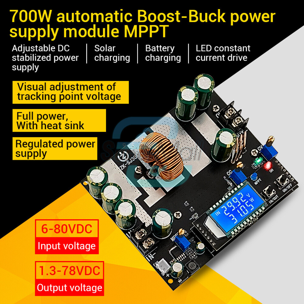 Module D'alimentation Boost/Buck ZK-SJ30 700W - DC 6-80V Vers 1,3-78V 30A, Neuf