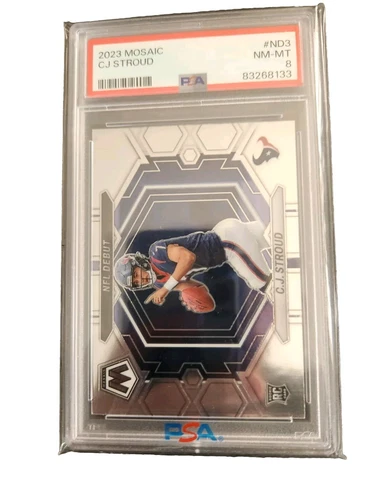 CJ Stroud 2023 Panini Mosaic ND3 NFL Debut RC Rookie PSA 8