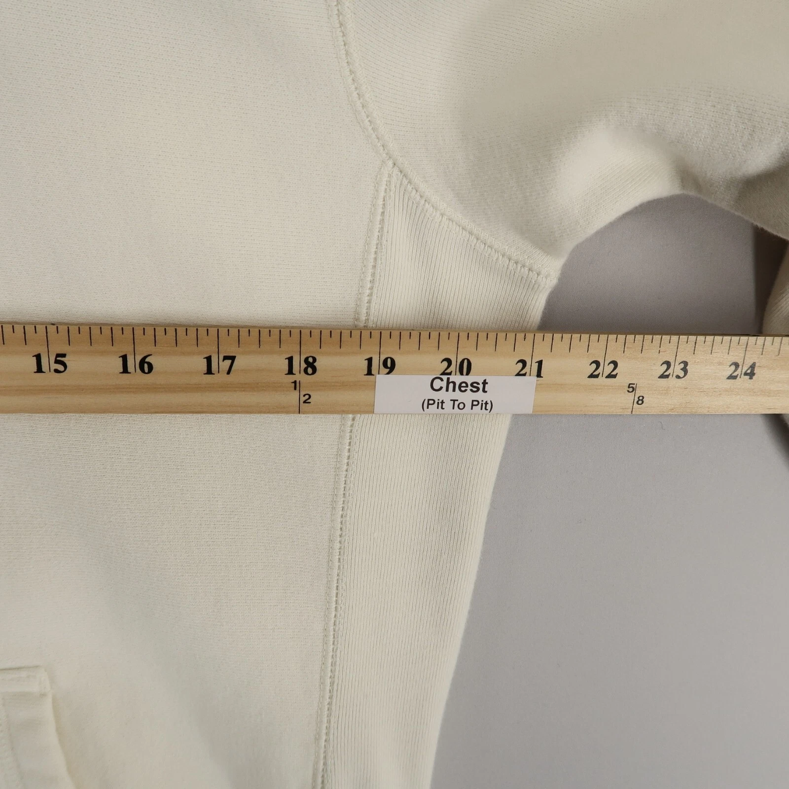 OFF WHITE Felpa con cappuccio Drift Independent Trading adulto M bianco sporco tasche a mano pullover