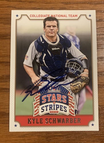 Kyle Schwarber 2015 Panini Stars & Stripes On Card Autograph #63