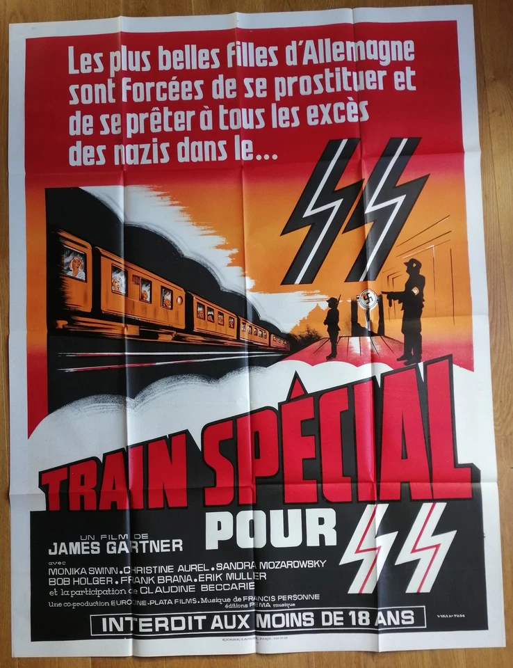 TRAIN SPECIAL POUR SS affiche cinema originale erotique 160x120 cm litho  - Photo 1/1