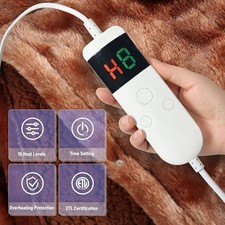 Electric Heated Blanket Throw 50''x60''Size Faux Fur Heating Blanket 10 Heating