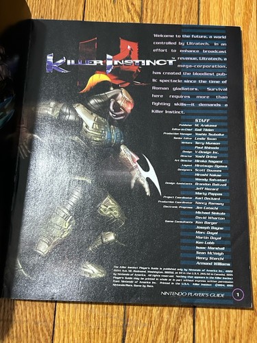 Killer Instinct Nintendo Power Player’s Strategy Guide 1995 SNES Bonus Comic #1 - Picture 6 of 6