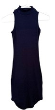 Navy Blue Turtleneck Knit Dress Size XS EUC
