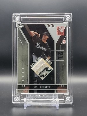 Josh Beckett 2022 Jersey Fusion Team Logo Game Used Patch /10 SP Marlins   