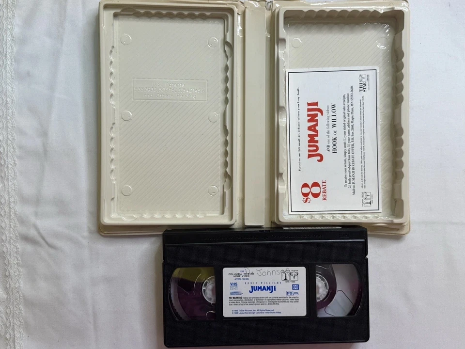 VHS Movie  Jumanji 1996 Robin Williams Kirsten Dunst Rare Classic Clamshell Case - Image 3 of 3