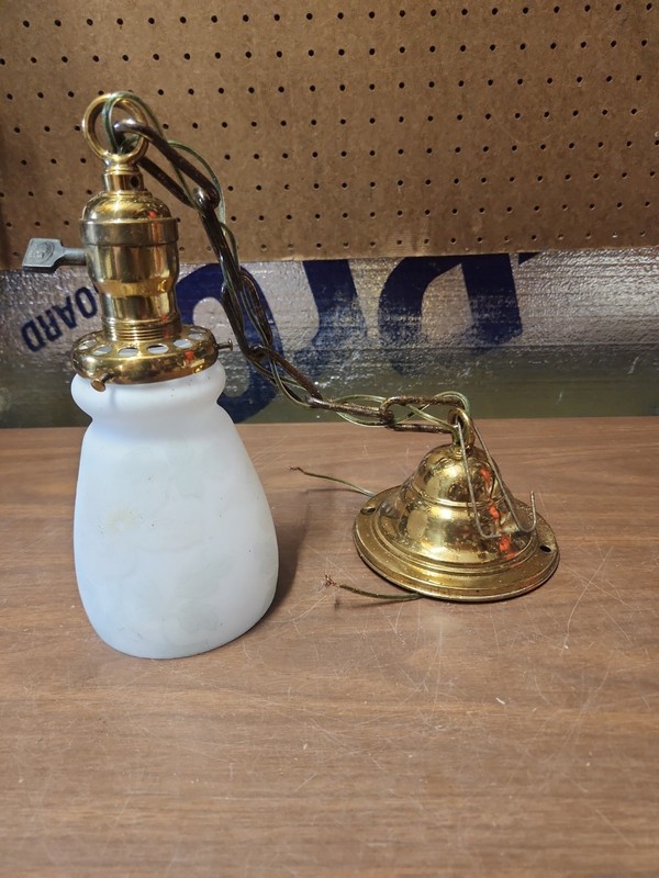 Vintage Antique Brass Hanging Ceiling Light