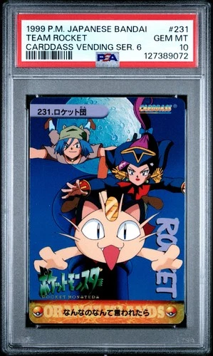 PSA 10 Team Rocket No.231 Bandai Carddass Vending Series 6 1999 Pokemon Card