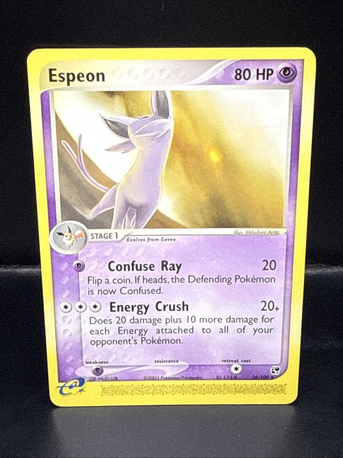 Pokémon Espeon - 16/100 - Rare - NM - EX Sandstorm