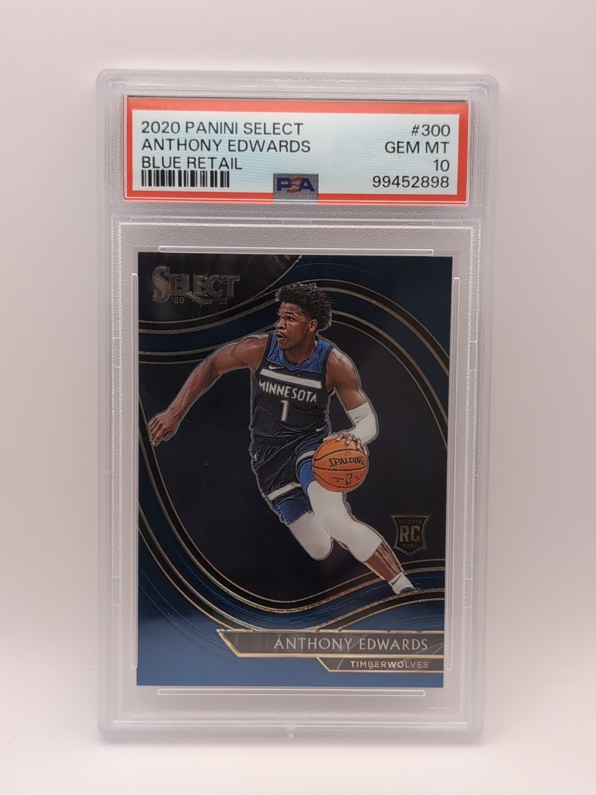 2020-21 Panini Select Courtside Anthony Edwards #300 (RC) PSA 10 GEM