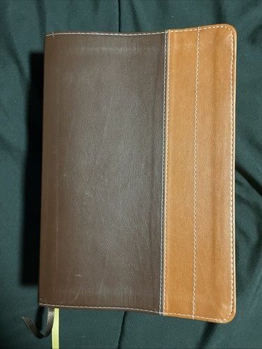 Zondervan NIV Life Application Study Bible Large Print Leathersoft Brown