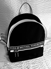 Michael Kors Backpack Logo Black / White Sport Backpack