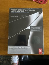 Adobe Photoshop Lightroom 3, Sealed - Student Teacher Edition. Ser.  In Box