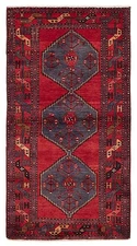 Traditional Vintage Hand-Knotted Oriental Carpet 3'3" x 6'4" Wool Area Rug