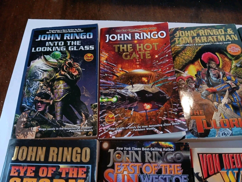 John Ringo 11 Books Lot: Science Fiction, Techno-Thriller, Fantasy, David Weber+ Foto 4 de 4