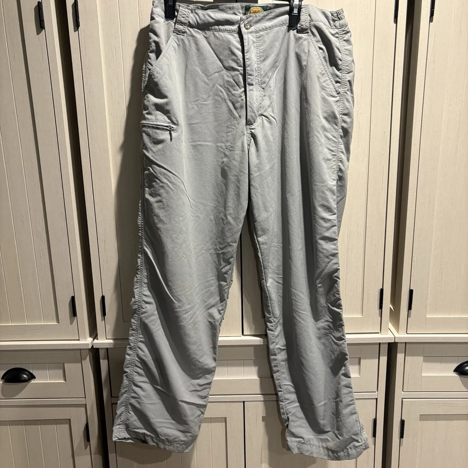 Calça CABELAS feminina cinza carga e externa tamanho 16 náilon - Imagem 3 de 4